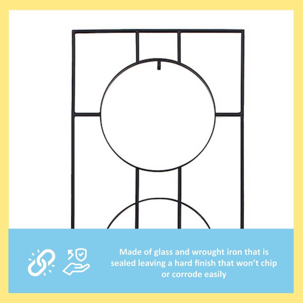 Zen Harmony 44" Black Wrought Iron Garden Trellis