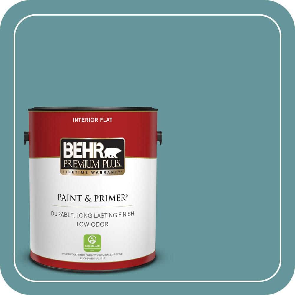 1 gal. #MQ6-33 Vintage Teal Flat Low Odor Interior Paint & Primer product image for price tracking
