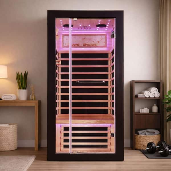 Spygo Moray 1-Person Indoor Infrared Sauna in Hemlock with