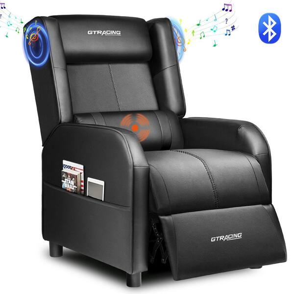 ComHoma Faux Leather Gaming Chair Lumbar Support Gaming Recliner
