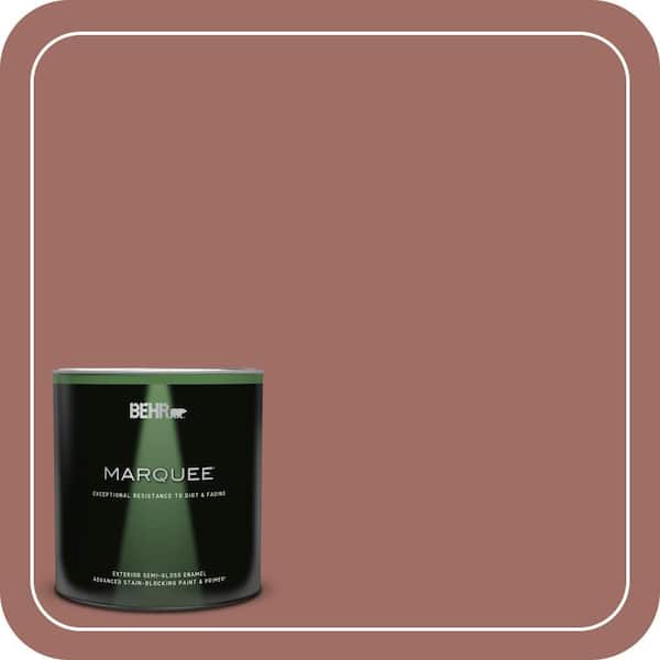 BEHR MARQUEE 1 qt. #190F-5 Brandy Semi-Gloss Enamel Exterior Paint & Primer