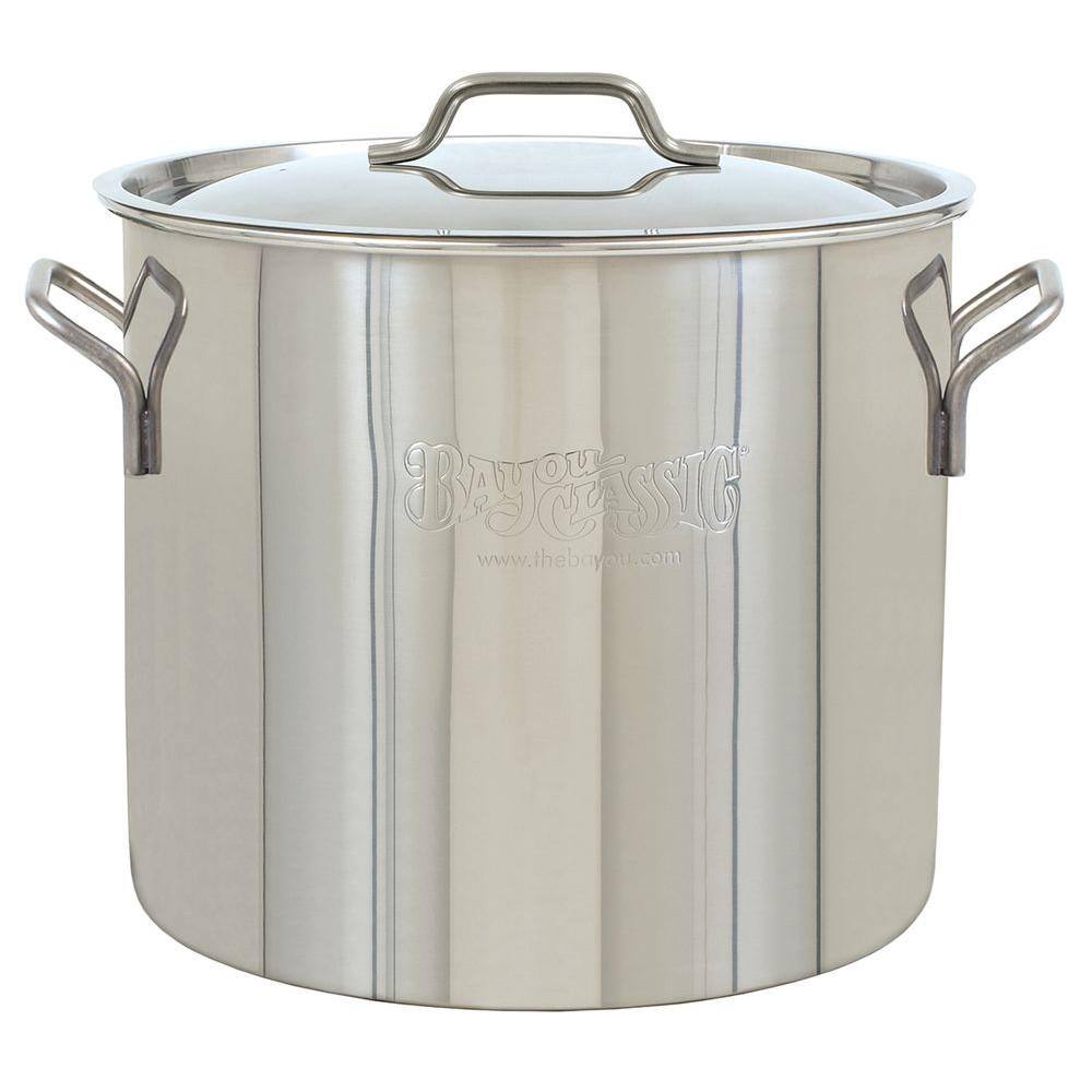 NEW 30 QT Quart Polished Stainless Steel Stock Pot Brewing Kettle Large w/ Lid