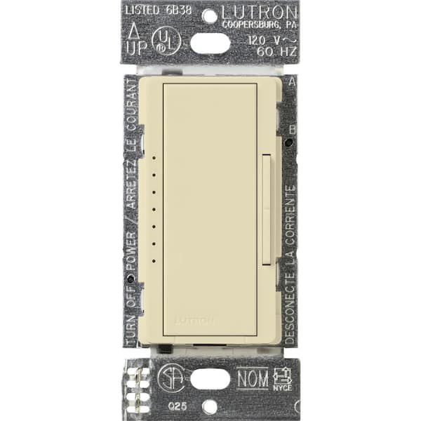 Lutron Maestro Digital Dimmer Switch for Electronic Low Voltage, 600W/Multi-Location, Almond (MAELV-600-AL)