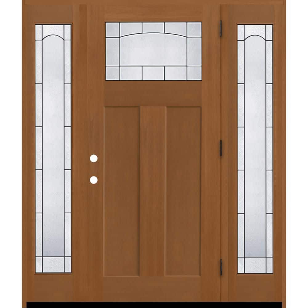 Regency 64 in. x 80 in. 1/4 TopL Empire Glass LHOS AutmWh Mahogany Fiberglass Prehung Front Door w/12in-Full SLs 6-9/16 price history on PriceWatchPro