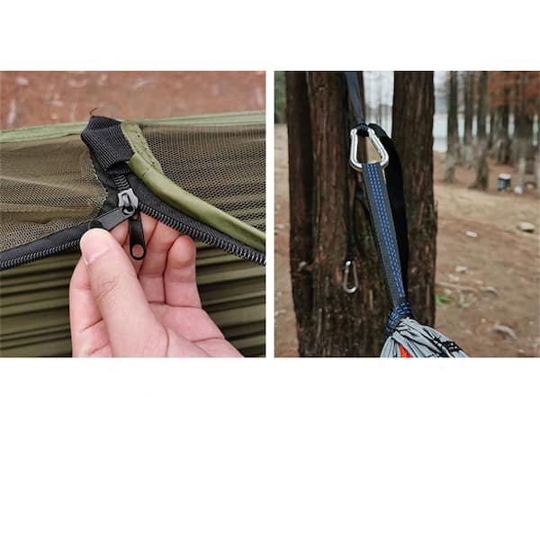 ITOPFOX Portable Nylon Hammock with Mosquito Net, 600 lbs ITOPFOX Portable Nylon Hammock with Mosquito Net, 600 lbs