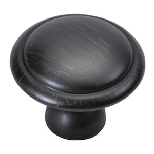 Conquest Collection 1-3/8 in. Dia Vintage Bronze Finish Cabinet Door and Drawer Knob (10-Pack)