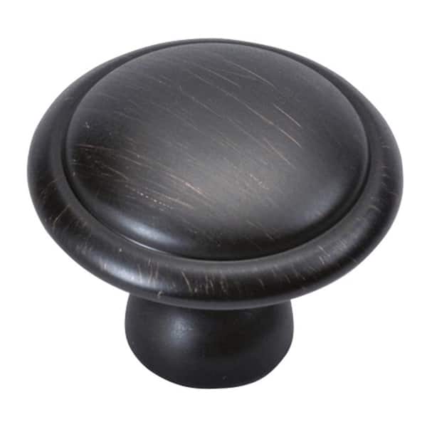 HICKORY HARDWARE Conquest Collection 1-3/8 in. Dia Vintage Bronze Finish Cabinet Door and Drawer Knob (10-Pack)