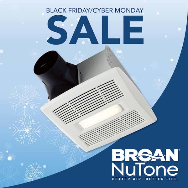 Broan-NuTone Flex DC Series 50 CFM - 110 CFM Bathroom Exhaust Fan with LED, ENERGY STAR