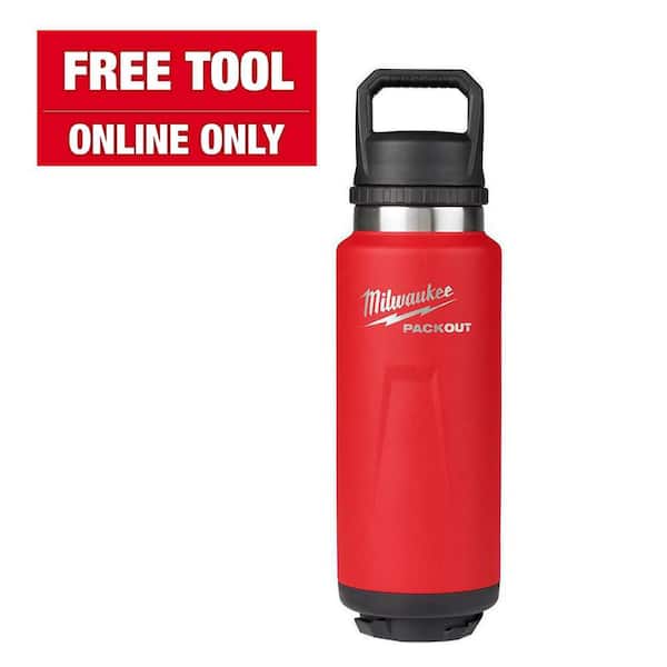 Milwaukee PACKOUT Red 36 oz. Insulated Bottle with Chug Lid