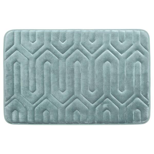 BounceComfort Thea Aqua 20 in. x 32 in. Memory Foam Bath Mat