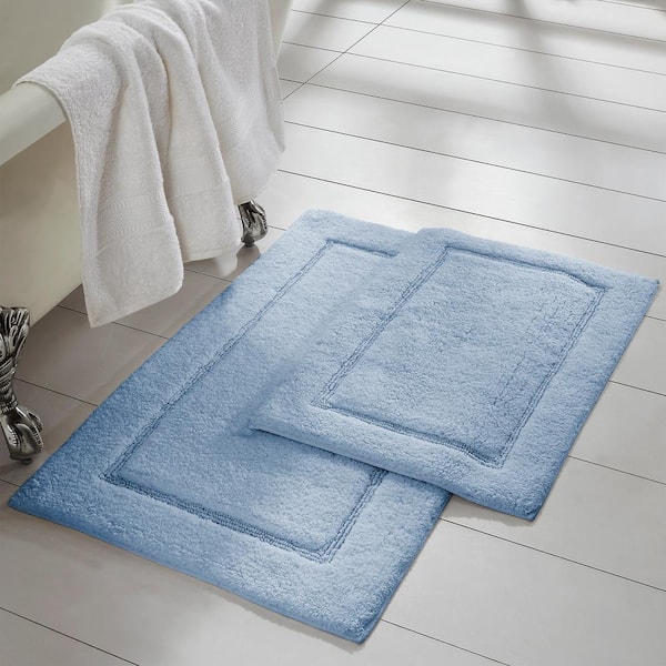 MODERN THREADS 2-Pack Solid Loop Cotton 21x34 inch Bath Mat Set