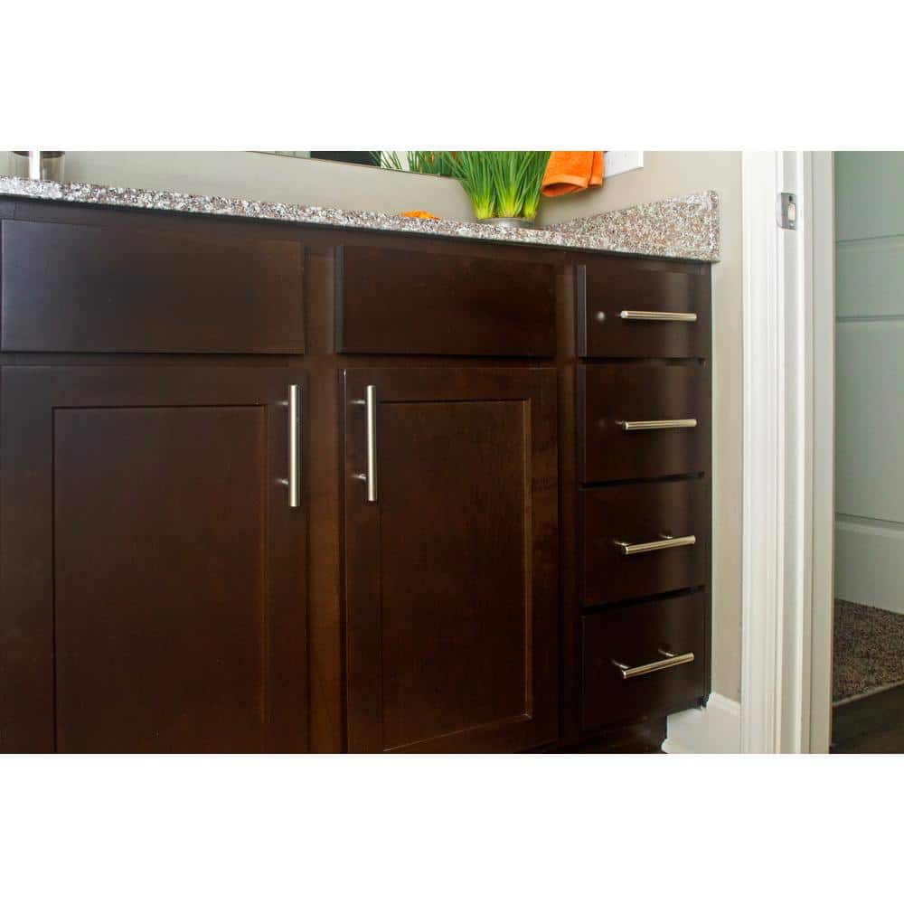 Stainless Steel Modern Bar Cabinet Pulls with Mounting Hardware, 8-Inch, 10-Pack