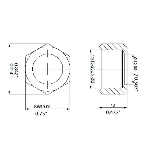 1/2 in. Brass Compression Nut Fittings (3-Pack)