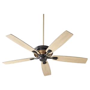 Gamble with a Fan Blade Span 5 in./ft. Indoor Textured Black 120-Volt RPM128 Ceiling Fan