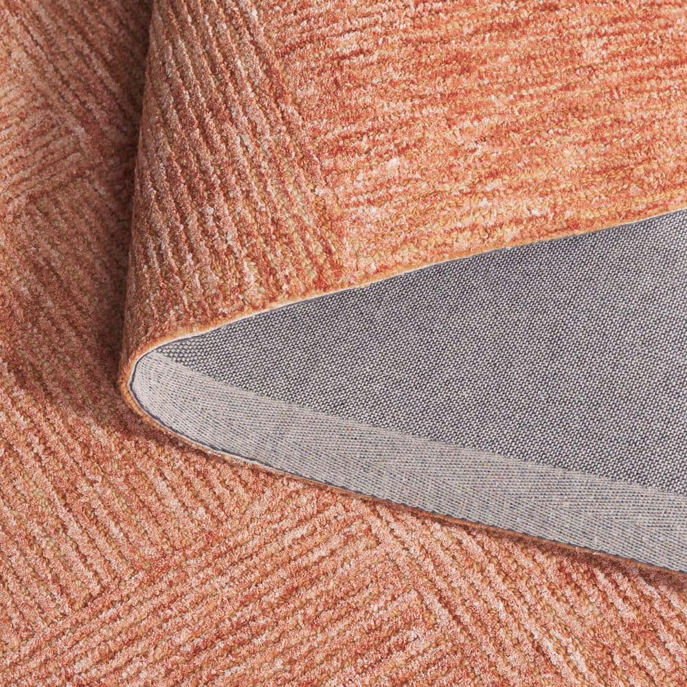 Soho 8 ft. x 10 ft. Rust Geometric Solid Color Area Rug - thumbnail 5