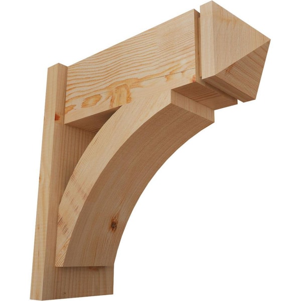 Ekena Millwork 8 in. x 20 in. x 20 in. Douglas Fir Thorton Arts and Crafts Smooth Outlooker