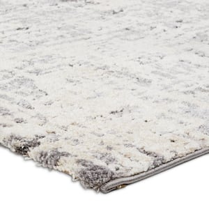 Gowon 3 ft. x 10 ft. Gray/Cream Abstract Runner Rug