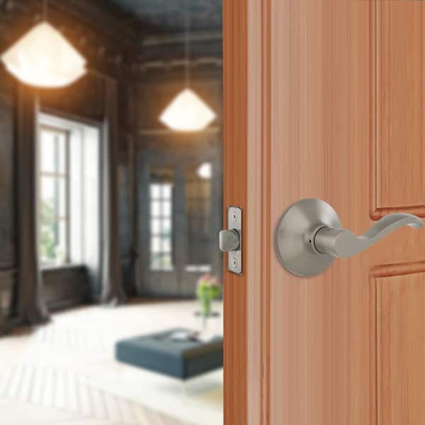 Naples Satin Nickel Hall and Closet Passage Door Handle