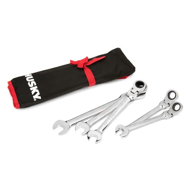Husky Large Metric Flex Head Ratcheting Wrench Set (5Piece) HFRW5PCMMLG
