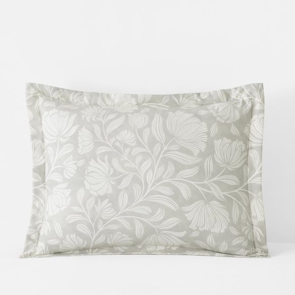 The Company Store Legends Hotel Maytime Wrinkle-Free Light Gray Sateen King Sham