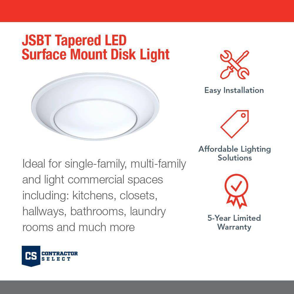 White Aluminum Round LED Flush Mount Light