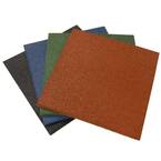 "Eco-Sport" Interlocking Rubber Flooring Tiles, Terra Cotta 1 in. x 19.5 in. x 19.5 in.  (8.5 sq.ft, 3 Pack)