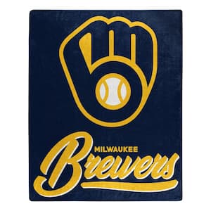 MLB Brewers Signature Raschel Multi-Colored Throw Blanket