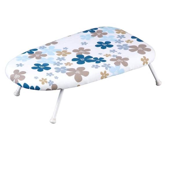 Floral Removable Cover Basics Tabletop Ironing Board with Folding Legs 