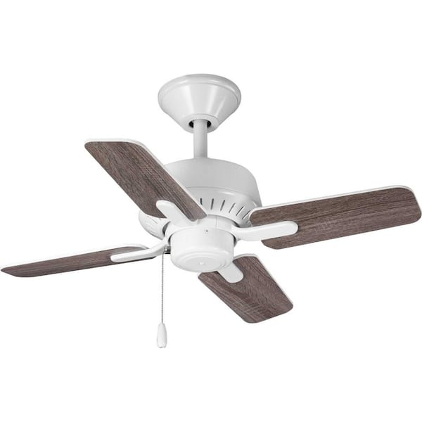 Progress Lighting Drift 32 in. Indoor White Traditional Ceiling Fan with Remote Included for Great Room and Living Room