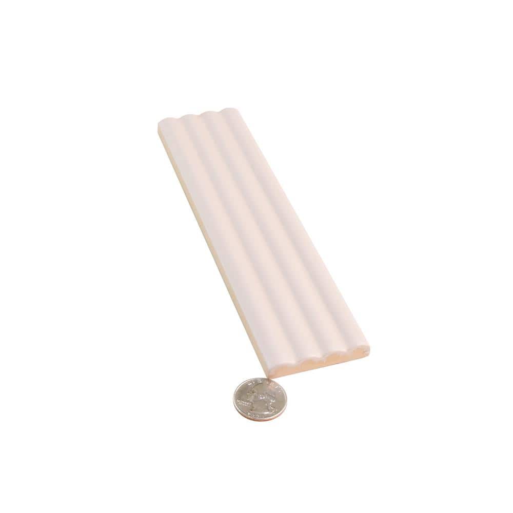 Matte Pink Ceramic Subway Tile Trim 1.97'' x 7.87''