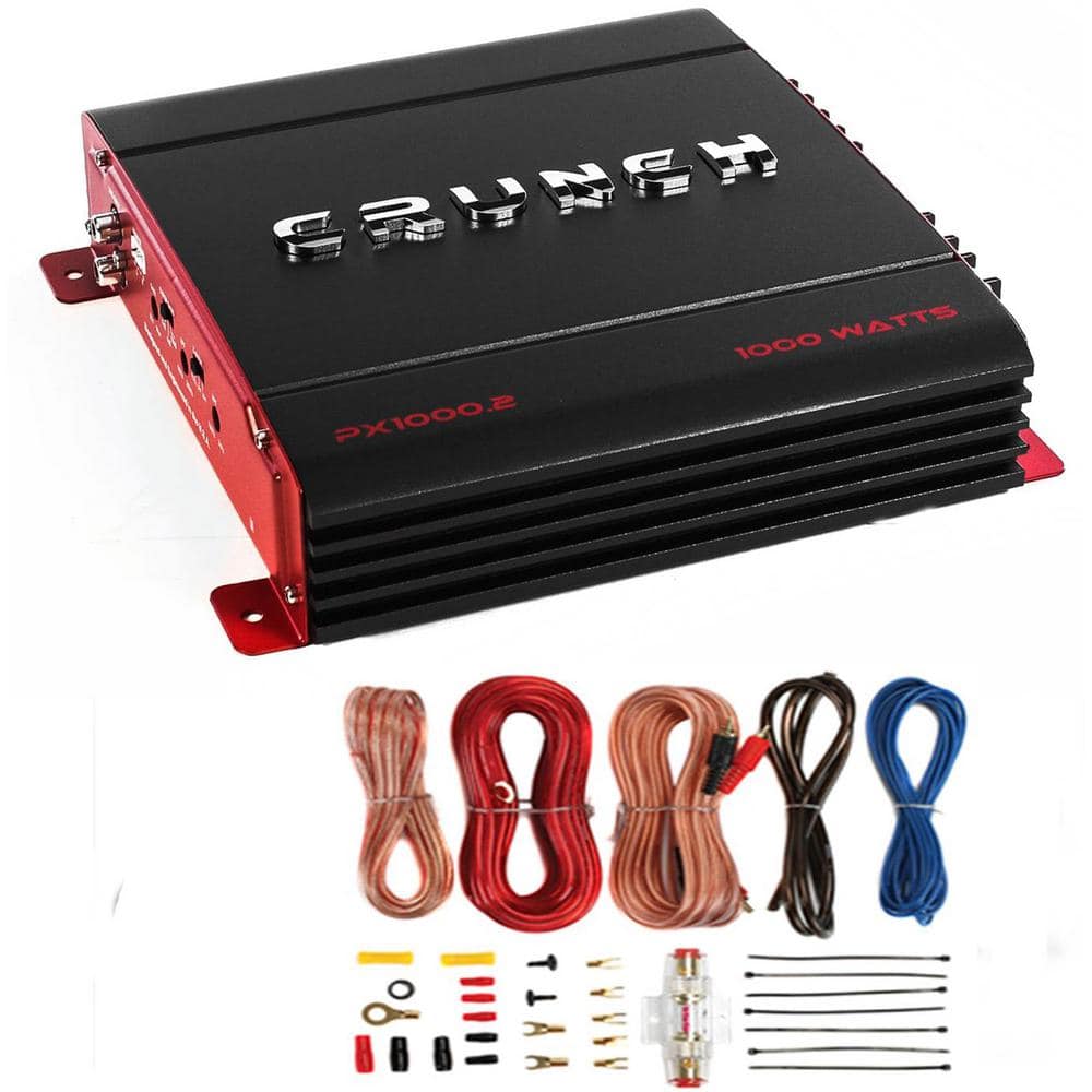 Crunch 4 Channel 1000-Watt Amp Car Stereo Amplifier plus Wiring