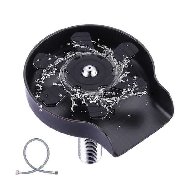 ALEASHA 4 in. Glass Rinser in Oil Rubbed Bronze