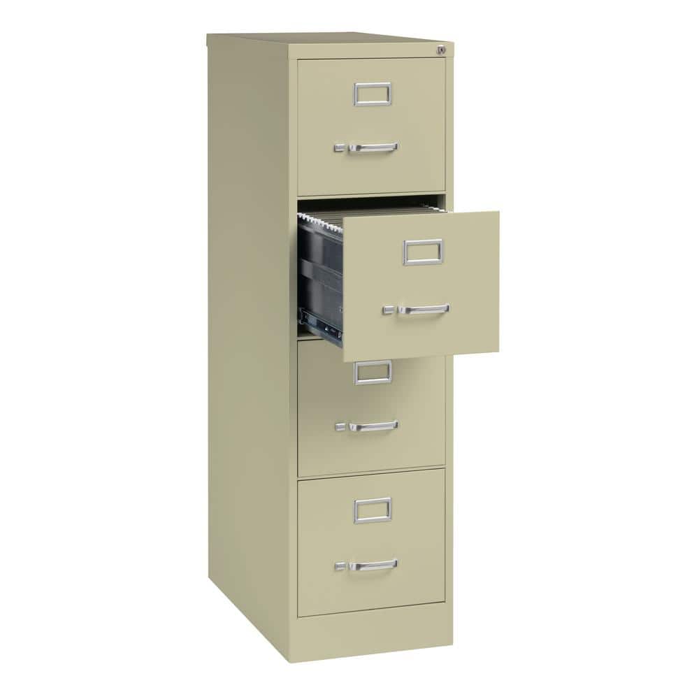 Putty 4-Drawer Lockable Fire Resistant Vertical File Cabinet