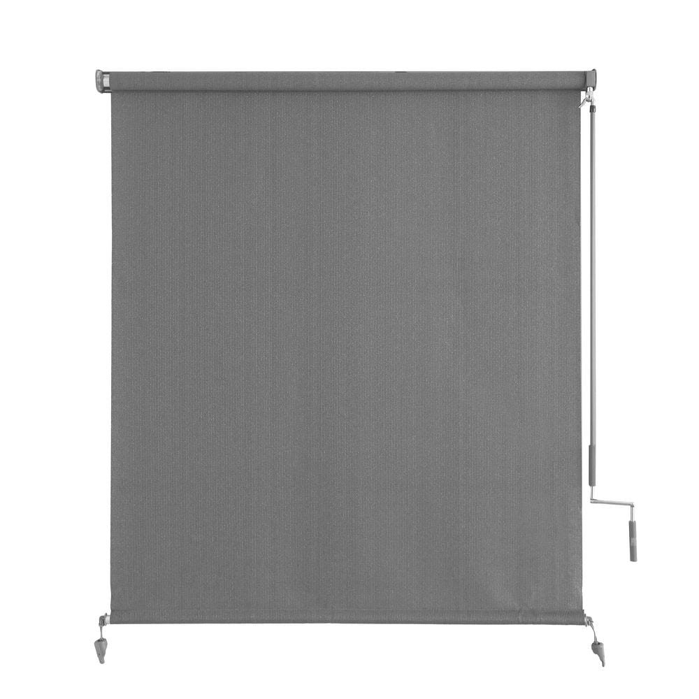 Gray Cordless 90% UV Blocking Outdoor Shades-Exterior Roller Shade, HDPE Material Fabric, 72 in. W x 72 in. L price history on PriceWatchPro