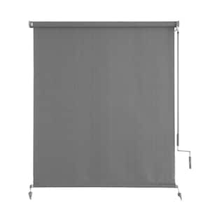 Aosky Gray Cordless 90% UV Blocking Outdoor Shades-Exterior Roller