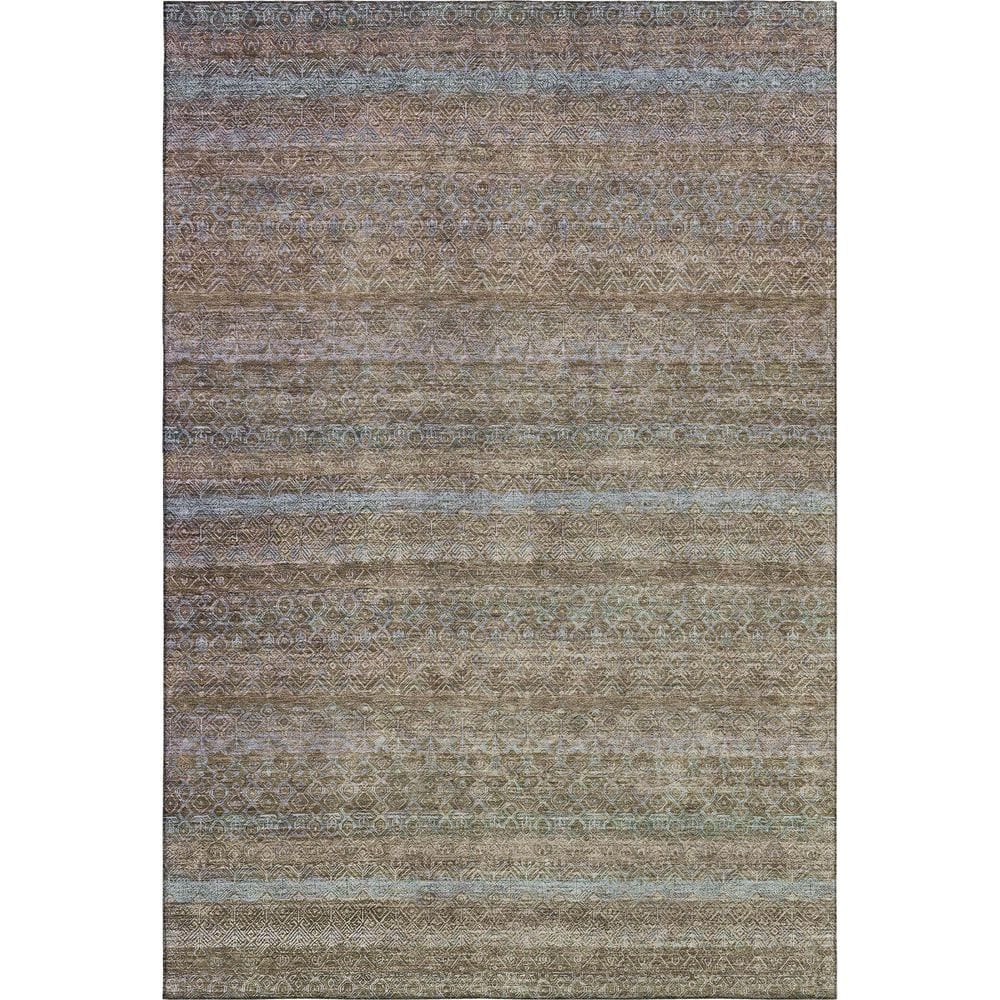 Mayfield Premium Machine Washable Abstract AMF2106 Brown 3 ft. x 5 ft. Area Rug price history on PriceWatchPro