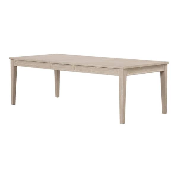 Billa Light Oak Wood 90 in. 4 Legs Extendable Dining Table (Seats-8)