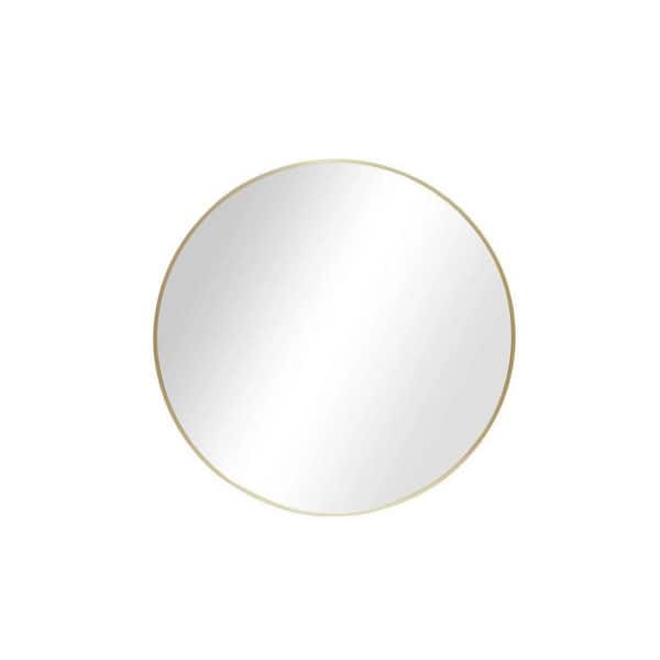 Unbranded 28 in. W x 28 in. H Round Aluminum Framed Wall Mount Modern Decor Bathroom Vanity Mirror