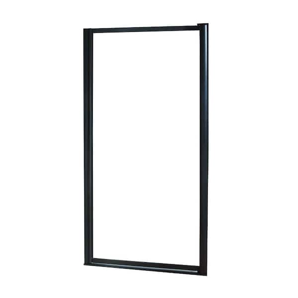CRAFT + MAIN Tides 23 in. to 25 in. x 65 in. Framed Pivot Shower Door in Oil Rubbed Bronze with Obscure Glass