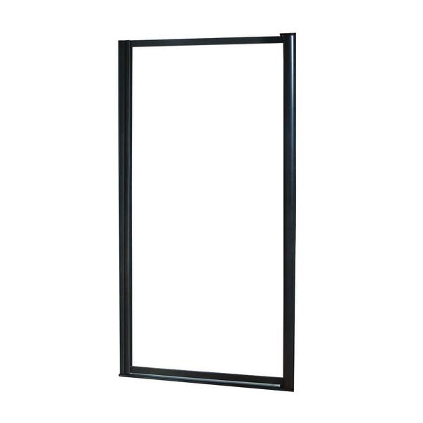 Foremost Tides 31 in. to 33 in. x 65 in. Framed Pivot Shower Door in Oil Rubbed Bronze with Rain Glass