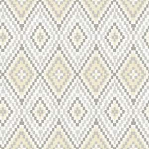 Ganado Beige Geometric Ikat Paper Strippable Roll (Covers 56.4 sq. ft.)