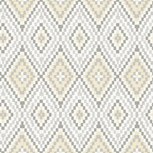 Chesapeake Ganado Beige Geometric Ikat Paper Strippable Roll (Covers 56.4 sq. ft.)