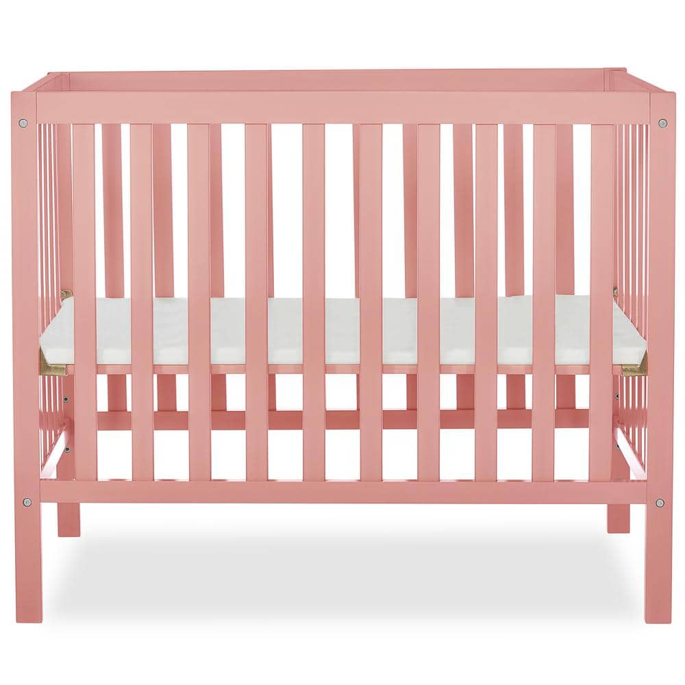 Dream On Me Edgewood 4-in-1 Dusty Pink Convertible Mini Crib -  634-DPINK