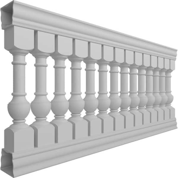 Ekena Millwork Fiberthane York Balustrade 84 in. L x 32 in. H Fiberglass Railing Kit