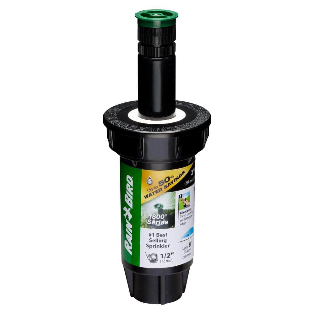 Rain Bird 1800 Series 2 in. Pop-Up Professional PRS Sprinkler, 0-360° Pattern, Adjustable up to 8 ft.