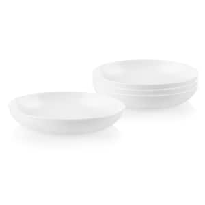 Versa 30 fl.oz Winter Frost White Vitreous China Meal Bowls 4-pack
