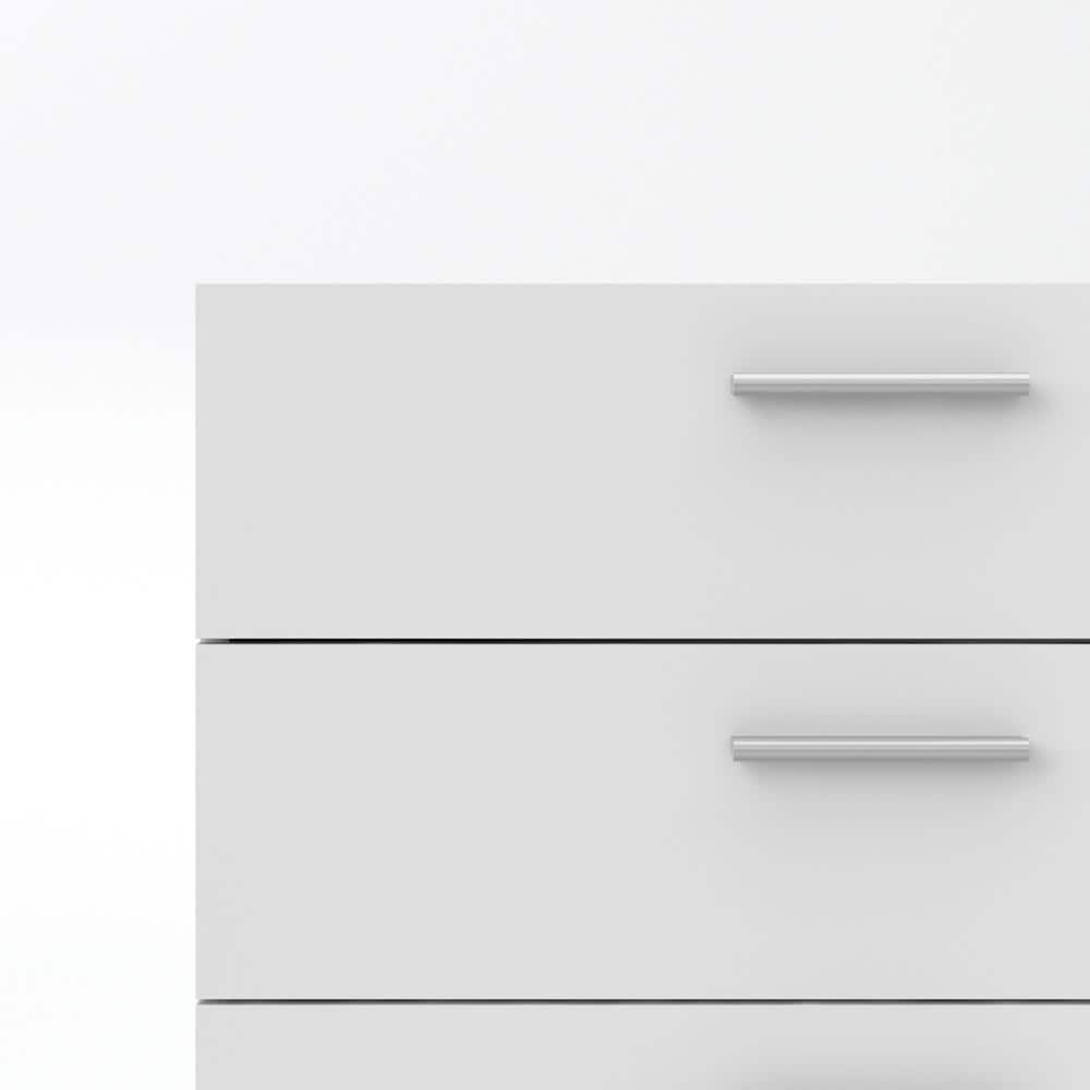 Austin 4-Drawer Sleek White Dresser with Metal Hardware
