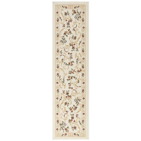 Home Dynamix Optimum Apollo Ivory/Beige 2 ft. x 7 ft. Floral Runner Area Rug