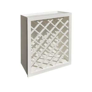 Ready to Assemble 24 in. x 30 in. x 12 in. Shaker Wall Wine Rack in White