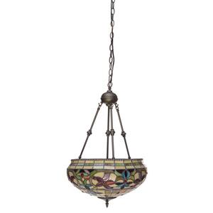 Tiffany 2-Light Baroque Bronze Hanging Pendant Lamp